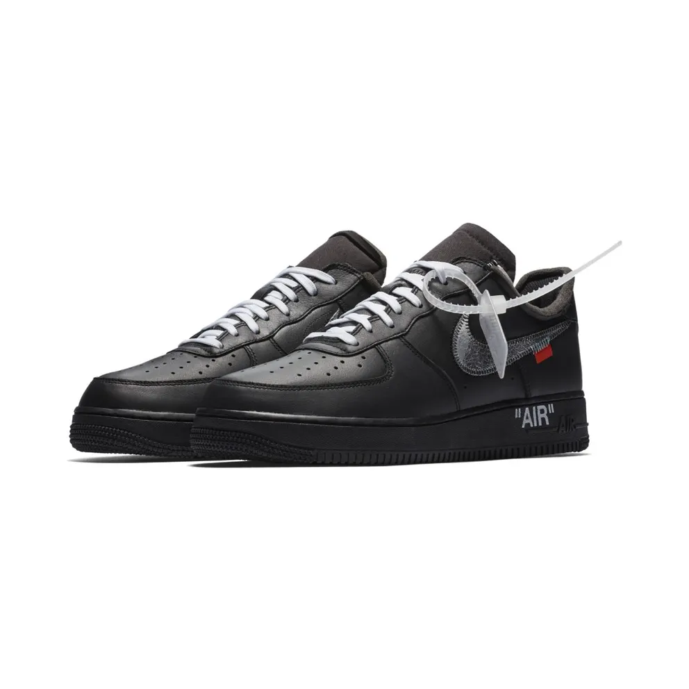 Nike Air Force 1 ’07 Virgil x MoMA (No Socks) Black/Metallic Silver-Black (AV5210-001)