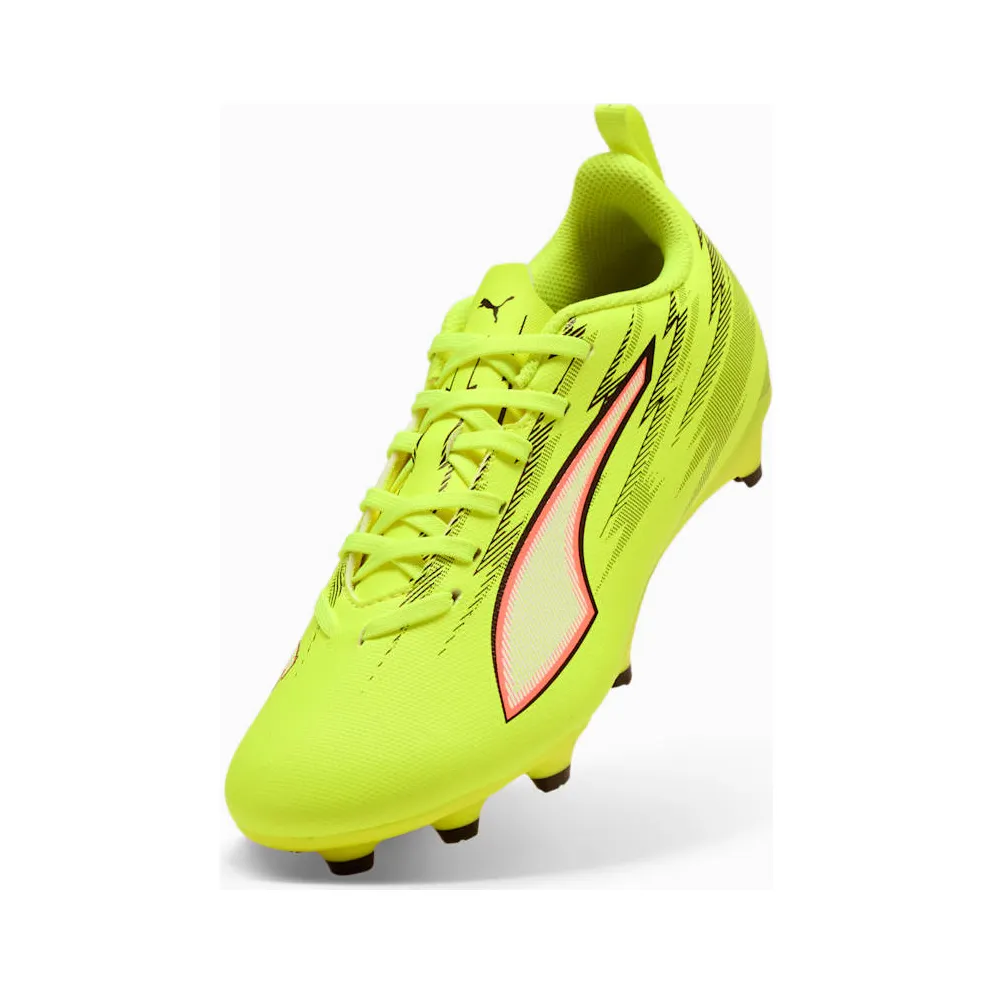 Puma Ultra 6 Play FG/AG Jr Yellow Alert Black Glowing Red Lime Squeeze (108705-01)