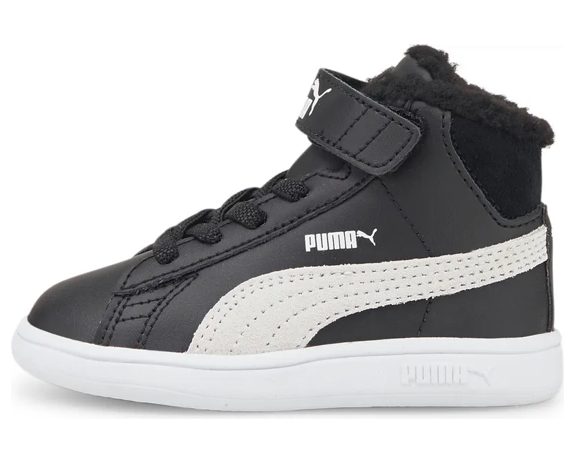 Puma Smash V2 Mid Fur V Wit/Zwart (366899-02)