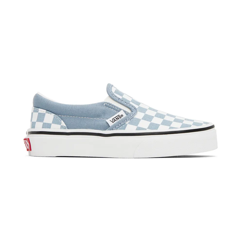 Vans Kids Blue & White Classic Slip-On Little Kids Sneakers (VN0A4BUTBD2)