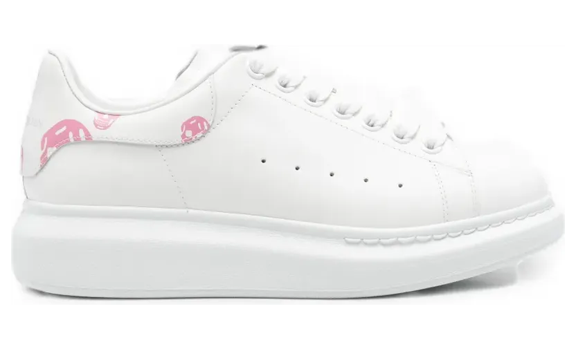 Alexander McQueen met plateauzool en doodskop-print “White” (553770WIAKB)