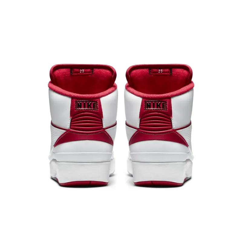 Jordan 2 Retro White Red 2014 (GS) White/Black-Varsity Red-Cement Grey (395718-102)