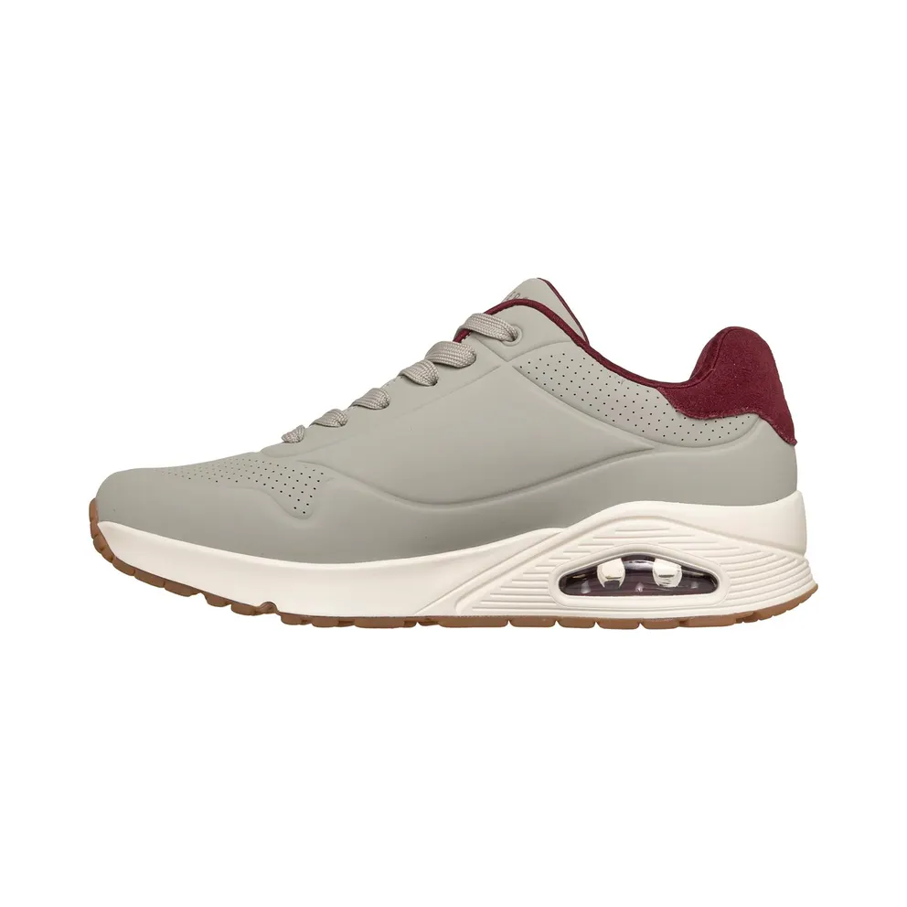 Skechers UNO – Suited On Air Sneaker Taupe/Bourgondië