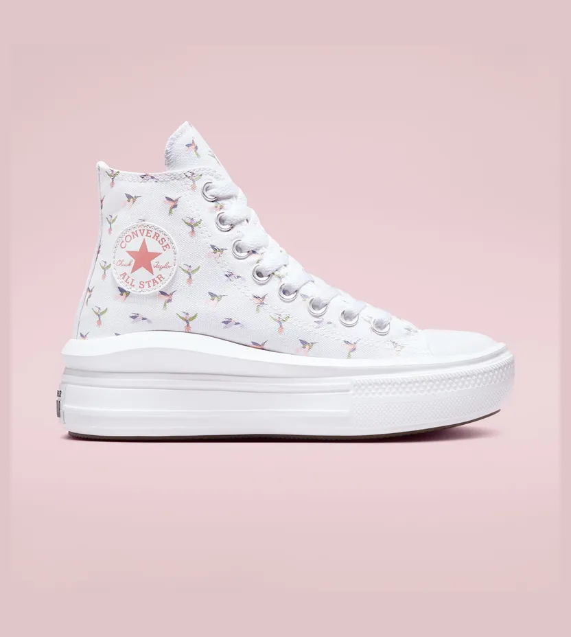Converse Chuck Taylor All Star Move Platform Hummingbirds Wit/rust Pink (A01021C)