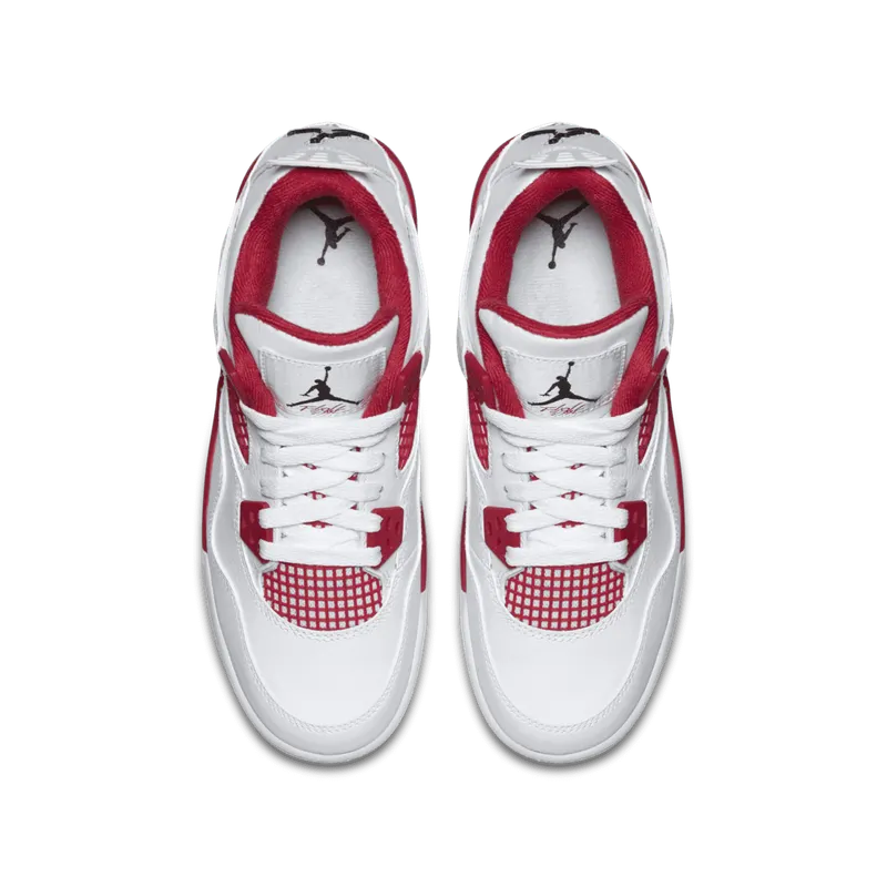 Jordan 4 Retro Alternate 89 (GS) White/Black-Gym Red (408452-106)