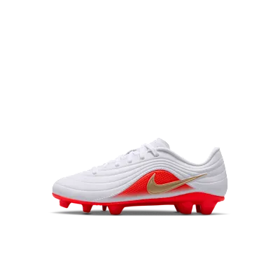 Nike Jr. Tiempo Maestro Club ‘ Multi-Ground Low-Top “White / Bright Crimson / Blur” (IV5228-100)