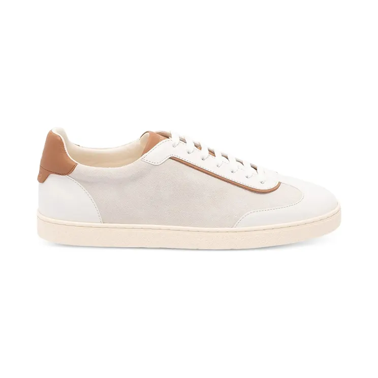 Brunello Cucinelli Leather Panelled Low-top “Neutrals” (MZULDGJ336 CEH67)