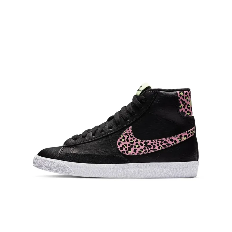 Nike Blazer Mid Black Pink Cheetah (GS) Black/Barely Volt-White-Pink Rise (DA4674-001)