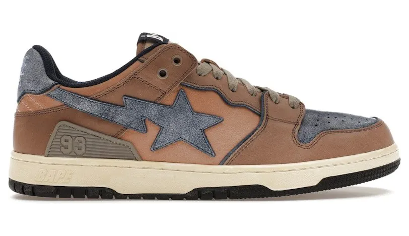 A Bathing Ape Bape SK8 Sta Vintage Beige Indigo (1I20191020-NVY)
