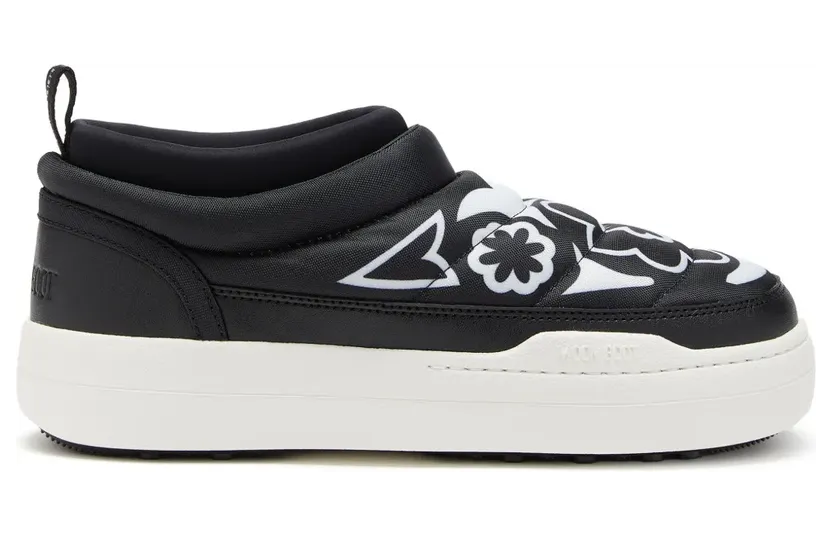 Moon Boot Park Soft Flower Slip-On-Sneakers “Black” (80D2470030)