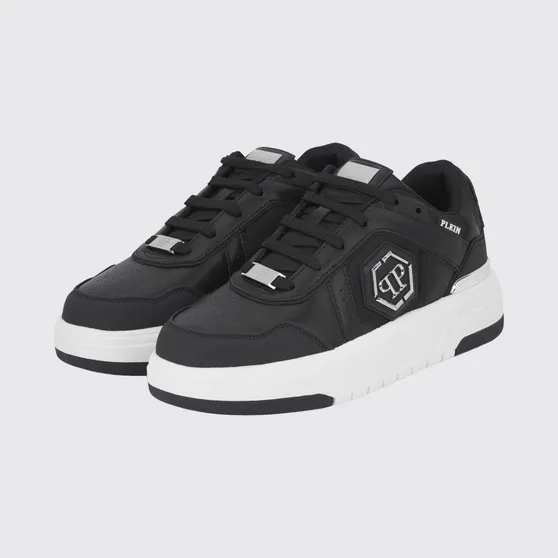 Philipp plein Leather and Mesh Sneakers White 1 (SAESUSC0766PTE120N0102)