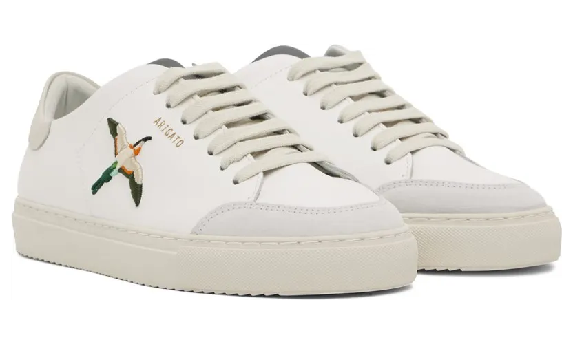 Axel Arigato White & Off-White Clean 90 Triple Bee Bird Sneakers (28666) (4)