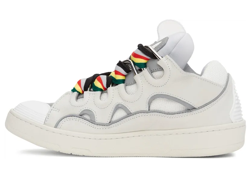 Lanvin Off-White & Grey Curb Sneakers (FM-SKRK11-REFL-P22) (3)