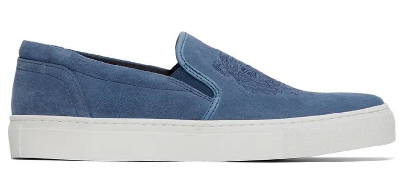 Kenzo Blue K-Skate Tiger Slip-On Sneakers (FC55SN100L75)