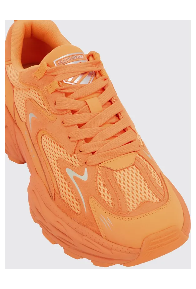 Plein Sport Pulse X Mesh and Leather Sneakers Orange (SAFSUSC0931STE003N86) (3)
