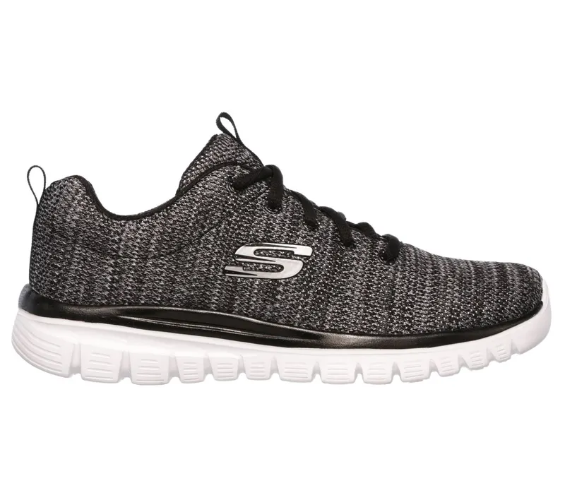 Skechers Graceful – Twisted Fortune Sneaker Black/White