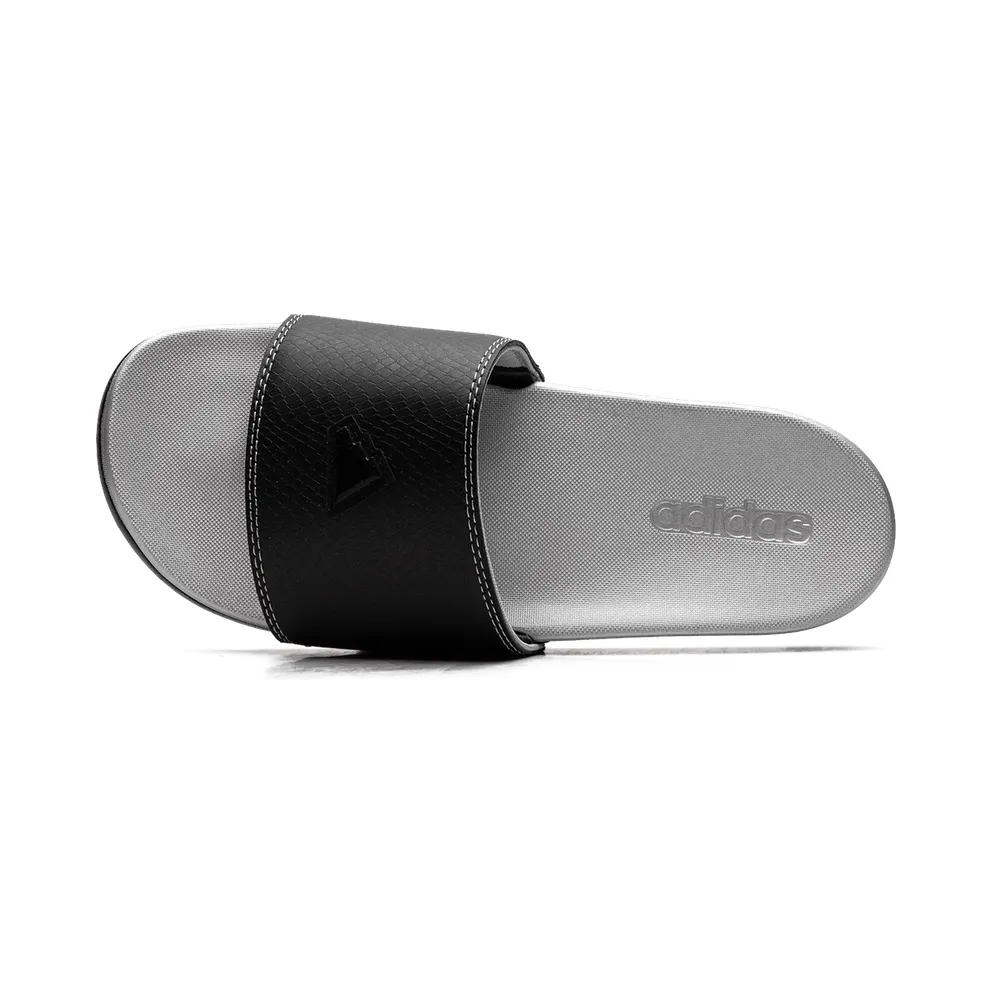 Adidas Adilette Comfort Slides “Core Black Silver Metallic” (JQ2254)