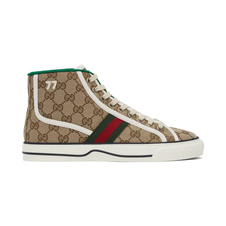 Gucci Beige ‘Gucci Tennis 1977’ High-Top Sneakers (627838 HVK70)