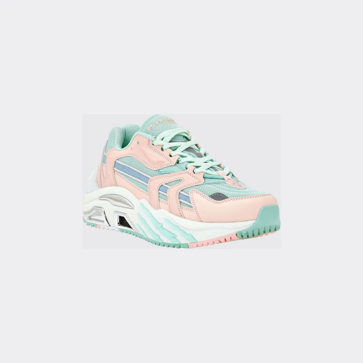 Plein Sport PS. Project Gen. X-01 Sneakers in Leather and Mesh with Bicolor Design Blue (FABSUSC0328PTE003N0307)