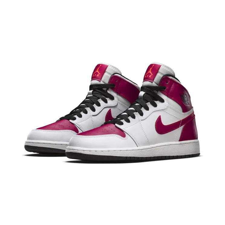 Air Jordan 1 Retro High’White Sport Fuchsia’ GS White/Sport Fuchsia-Hot Lava-Black (332148-108)