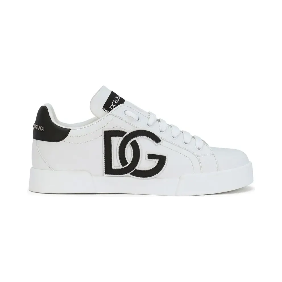 Dolce & Gabbana Portofino leren with logo label – White (CK1545AC330)