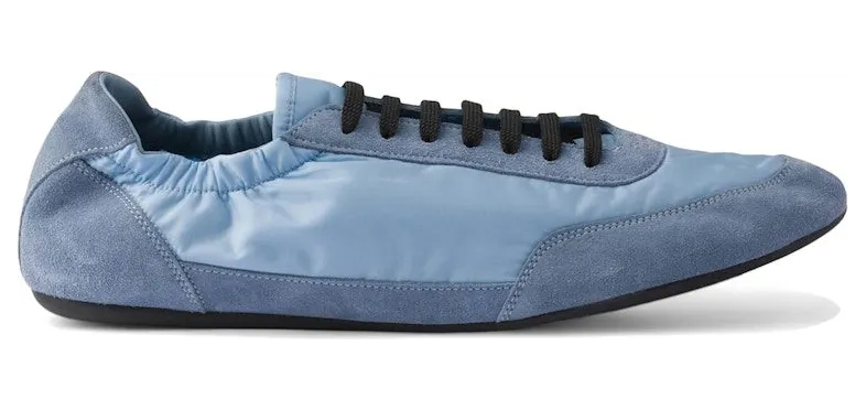 Prada Collapse Sneakers Re-Nylon Suede Elasticized Light Blue (2EG479_D7C_F0076_F_G001)
