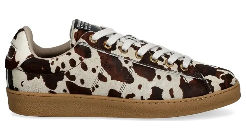 AllSaints Sneakers met koeienhuid print – Beige (W060FE)