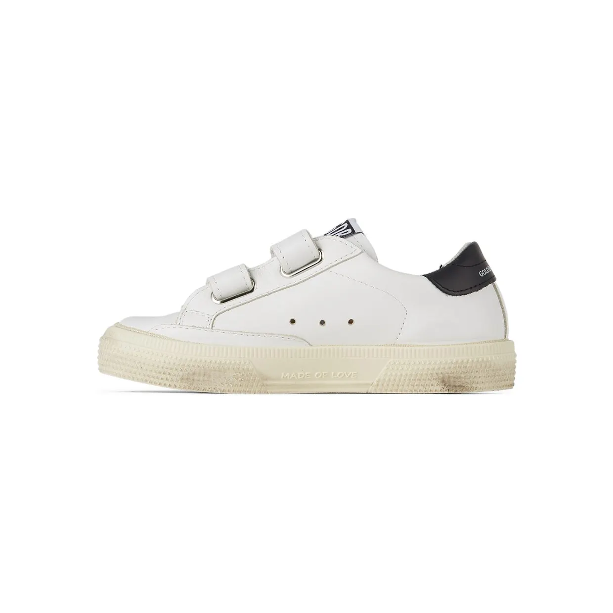Golden Goose Baby White & Red May School Velcro Sneakers (GJF00198.F001997.10763) (3)