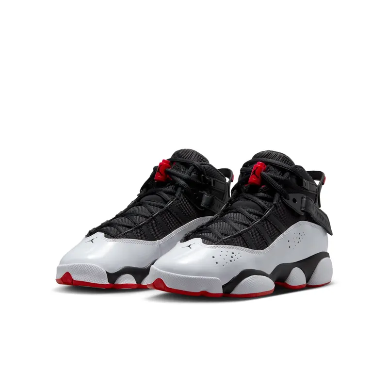 Jordan 6 Rings Black White University Red (323419-067)