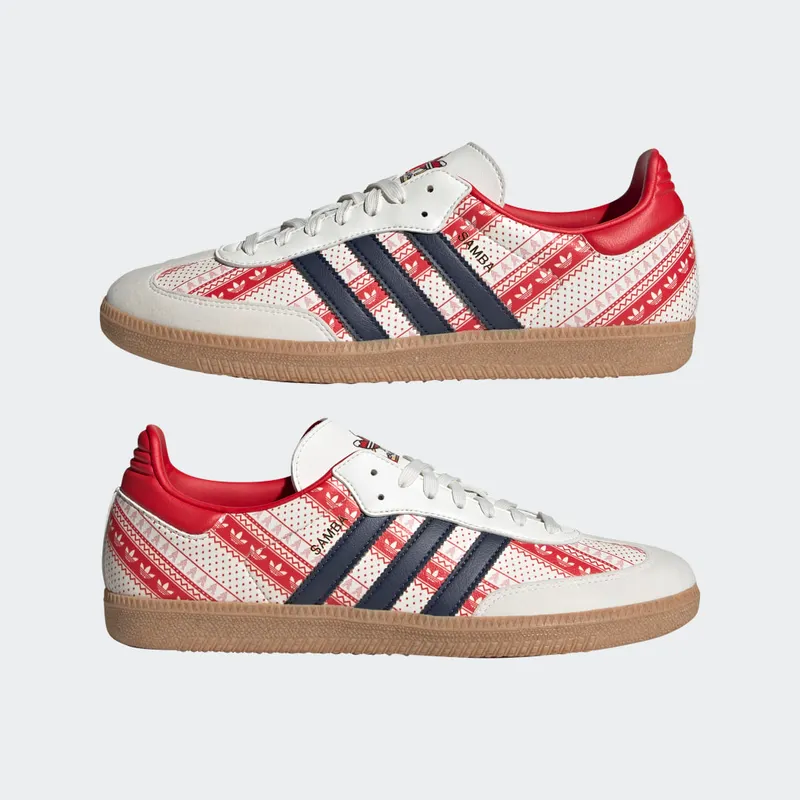 Adidas Samba Vegan Christmas Cloud White / Shadow Navy / Vivid Red (GZ4711)