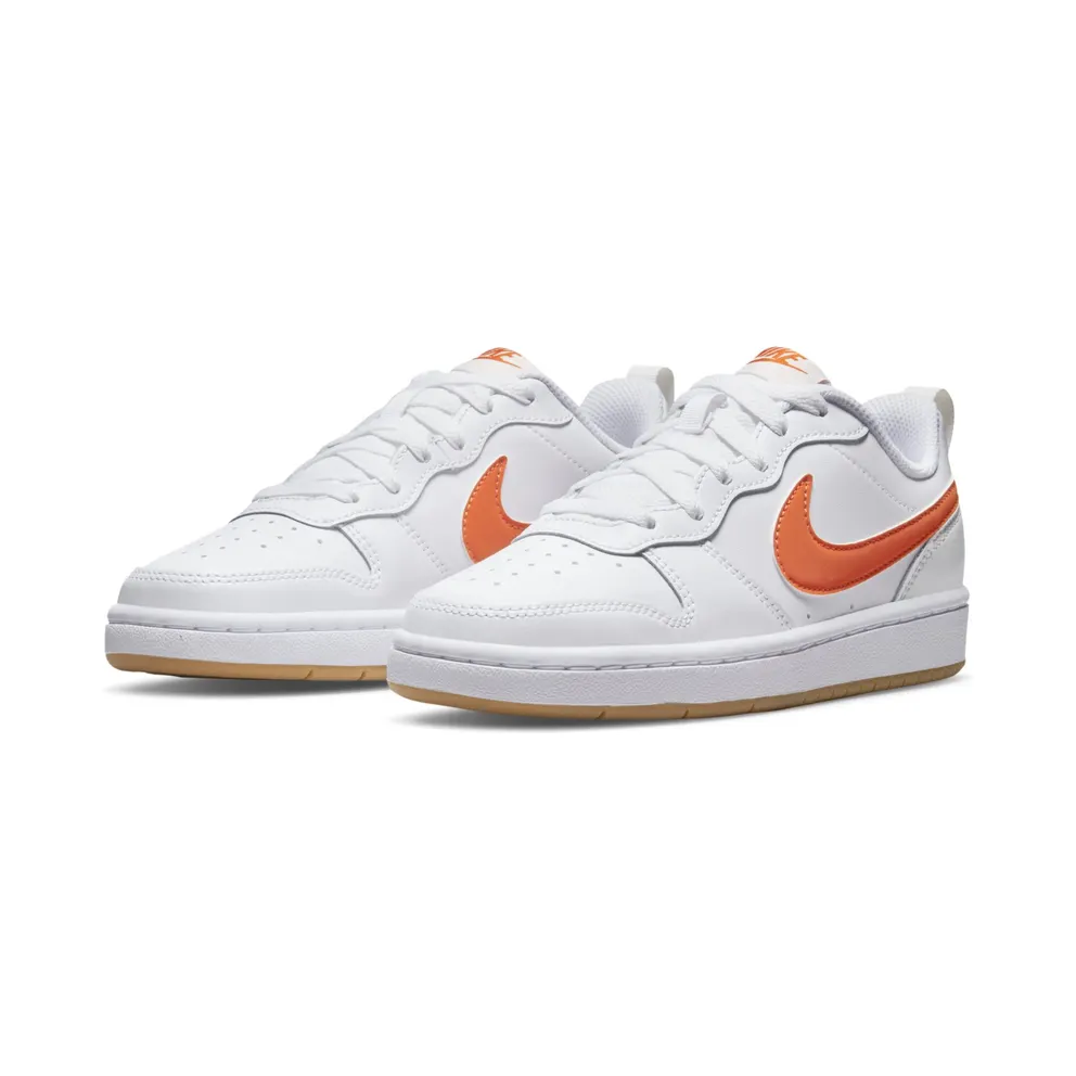Nike Court Borough Low 2 “White / Summit White / Sail / Orange” (BQ5448-114)