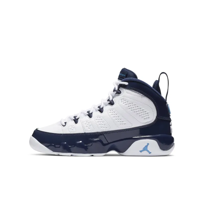 Jordan 9 Retro Pearl Blue (GS) White/University Blue-Midnight Navy (302359-145)