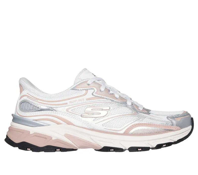Skechers Slip-ins: Stamina Sport Sneaker White/Silver/Pink