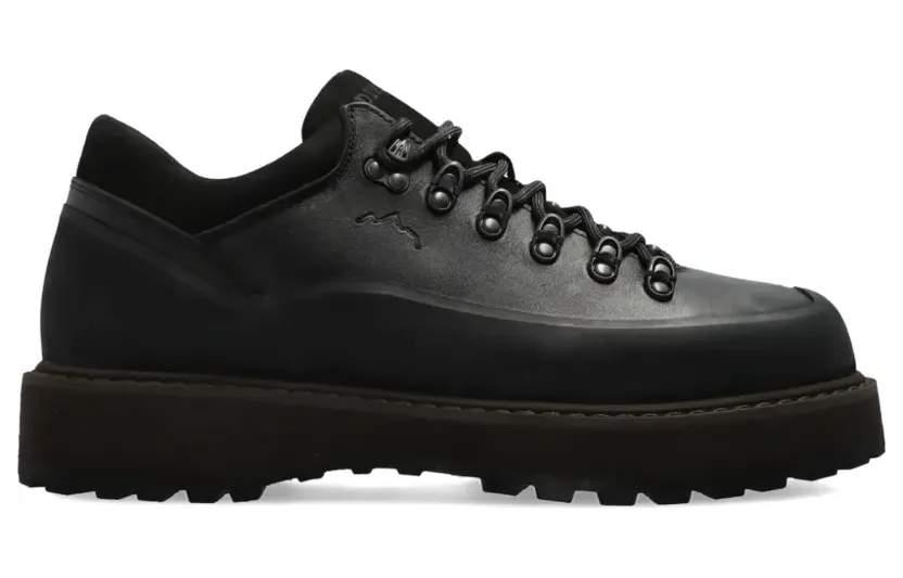 Diemme Cornaro Gomma leren low-top “Black” (F04L007BLK)