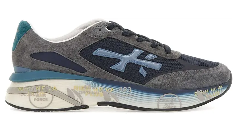 Premiata met logo en hak “Blue” (MOERUN7772)