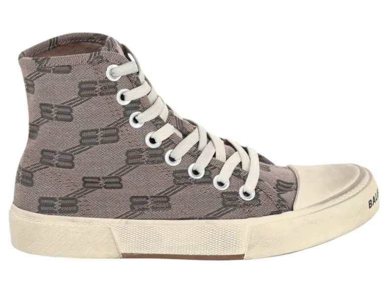 Balenciaga Paris BB Monogram High-Top Grey (688756W-3RQ1-2298)