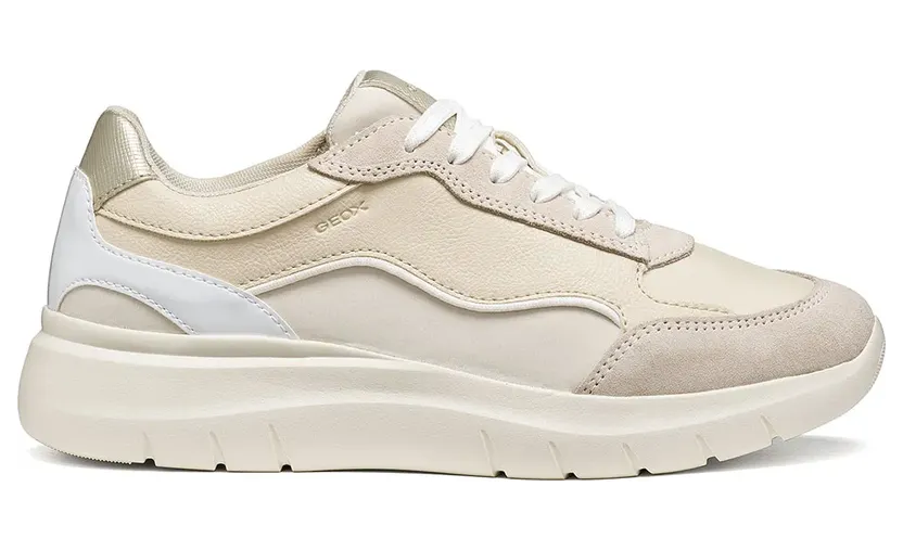 GEOX sneaker Taupe / Sand / Donkerbeige / Wit (D65YNA05422-C5V1Z)