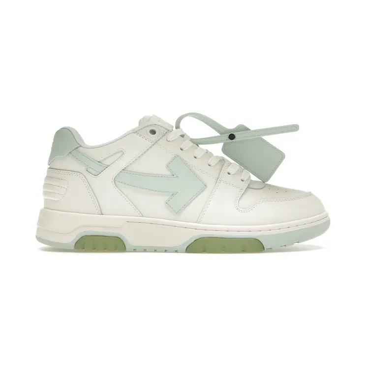 OFF-WHITE Out Of Office OOO Low Tops White Mint (OWIA259C99LEA0030151)