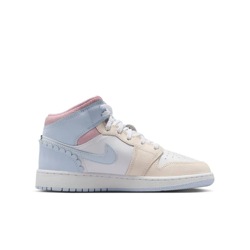 Air Jordan One Mid Half Blue / Pale Ivory / White (IB7057-403)