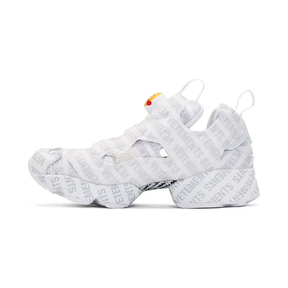 VETEMENTS White Reebok Classics Edition Logo Emoji Instapump Fury (CN3765)