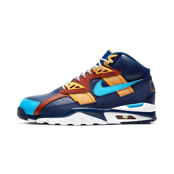 Nike Air Trainer SC High ‘Los Angeles Rams’ Navy/Aqua/Brown/Yellow (CW6023-400)