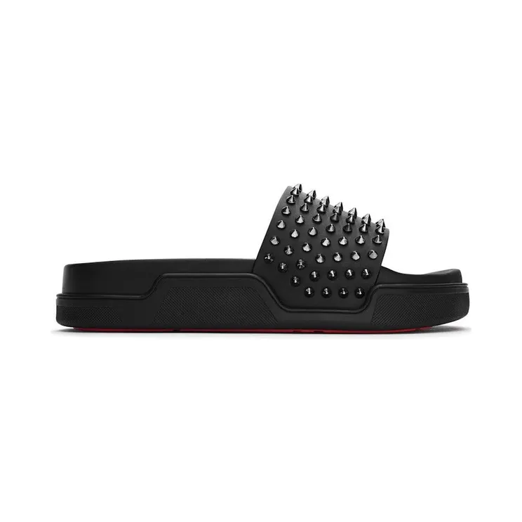 Christian Louboutin Pool Fun Flat Black Gun (1201293 BK58)