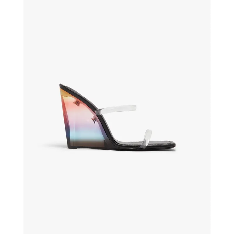 Casablanca Wedge Sandals (a-ss26-fw-098-01-black-plexi-heeled-wedge-sandals)