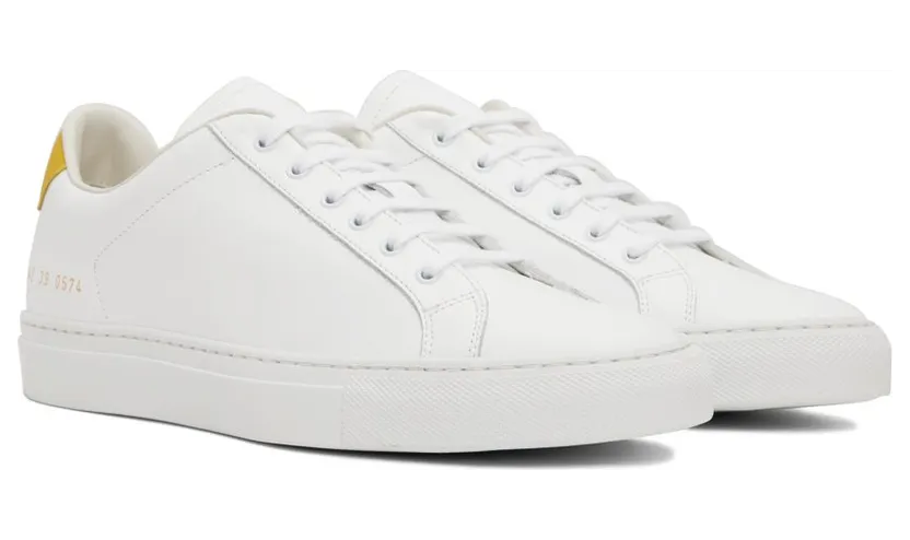 Common Projects White Retro Low Sneakers (ARTICLE 2342) (4)