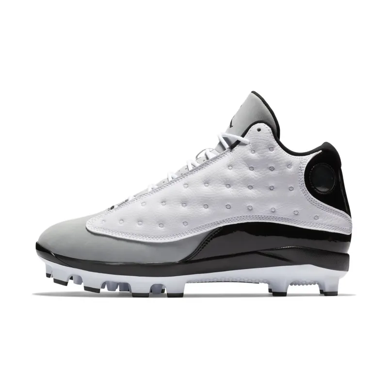 Jordan 13 Retro MCS Cleat Barons White/Black-Wolf Grey-Black (AJ8016-120)