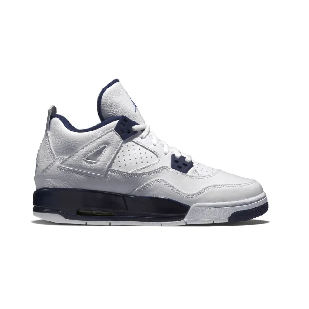 Jordan 4 Retro Columbia 2015 (GS) White/Legend Blue-Midnight Navy (408452-107)