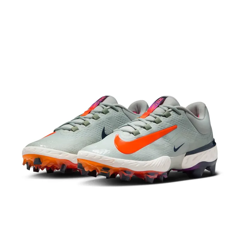 Nike Alpha Huarache Elite 4 Low MCS Light Silver Jade Horizon Phantom Laser Orange (HF1137-001)