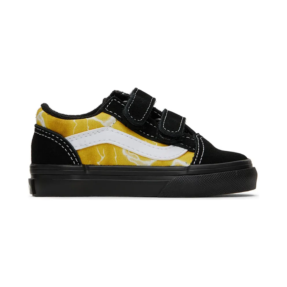 Vans Baby Black & Yellow Old Skool V Sneakers (VN0005W2Y23)
