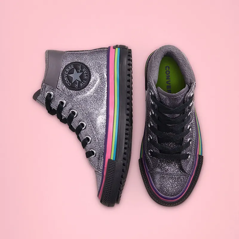 Converse Big Coated Glitter Multistripe Chuck Taylor All Star PC High Top Boot (668481C)