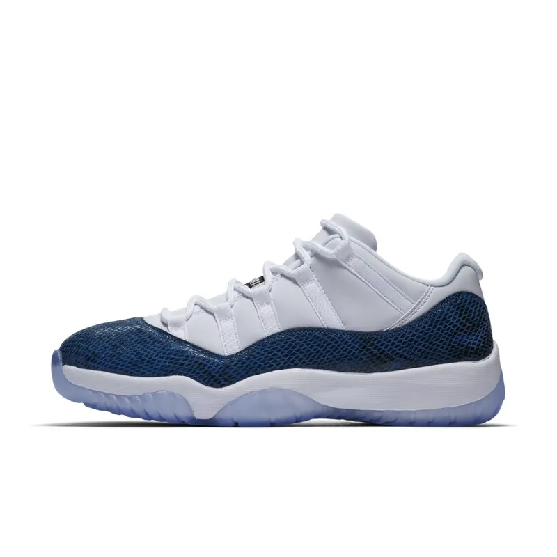 Jordan 11 Retro Low Snake Navy (2019) White/Black-Navy (CD6846-102)